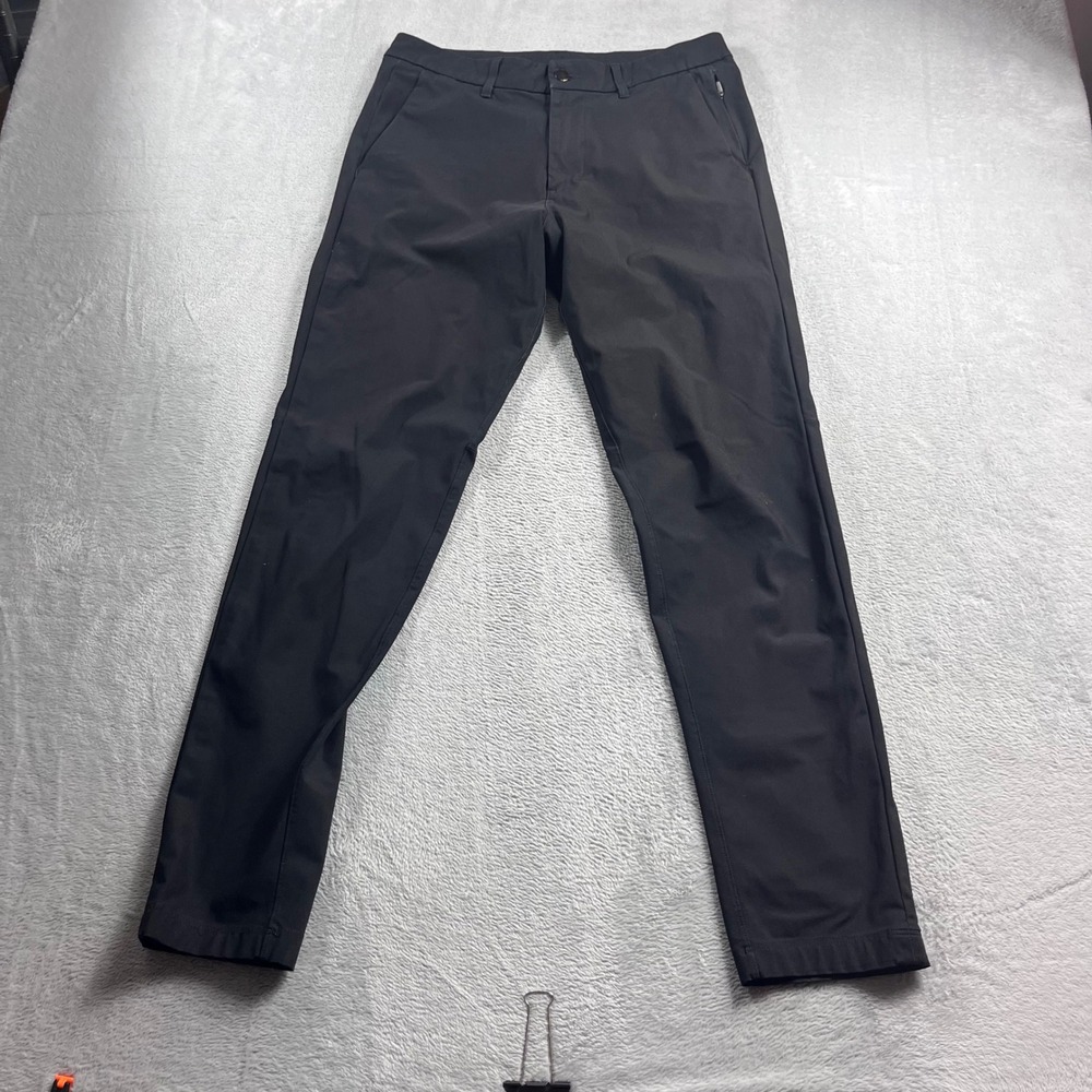 Lululemon Commission Pant Slim Warpstreme Black Mens Size 30 Chino Pants
